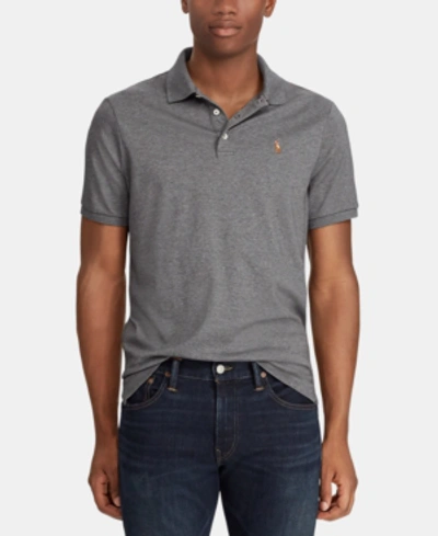 Shop Polo Ralph Lauren Men's Classic-fit Soft-touch Polo In Fortress Grey Heather