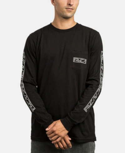 Shop Rvca Men's Reflector Logo Graphic T-shirt In Blk-black