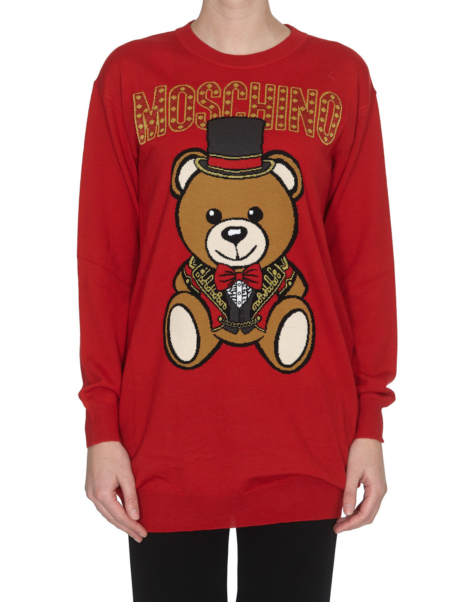 moschino teddy bear sweater dress