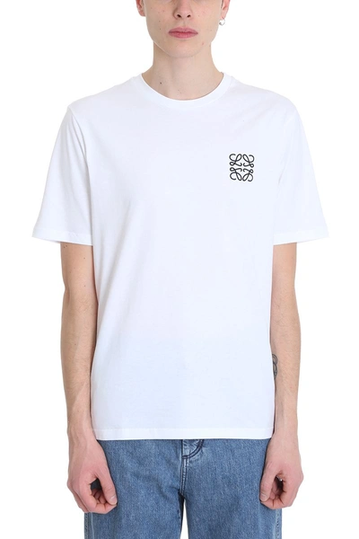 Shop Loewe White Cotton T-shirt