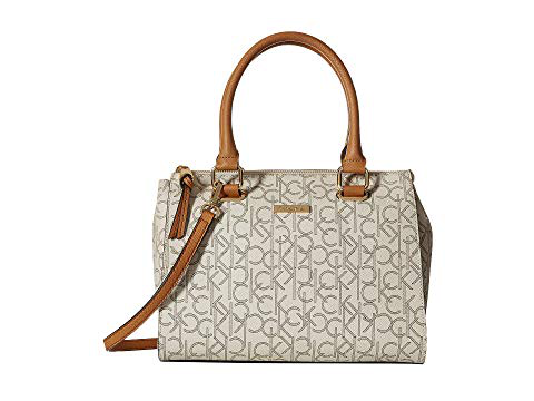 calvin klein hudson monogram satchel