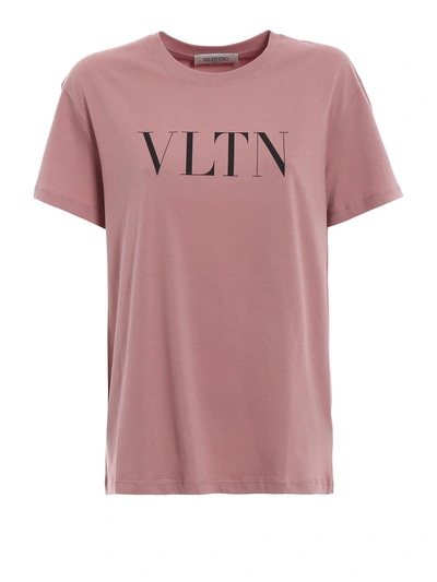Shop Valentino Printed Classic T-shirt In Soft Pink/nero