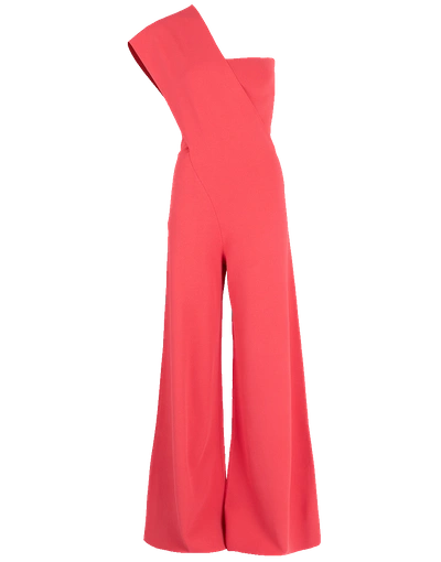Shop Stella Mccartney One Shoulder All-in-one Jumpsuit In Pinksuns