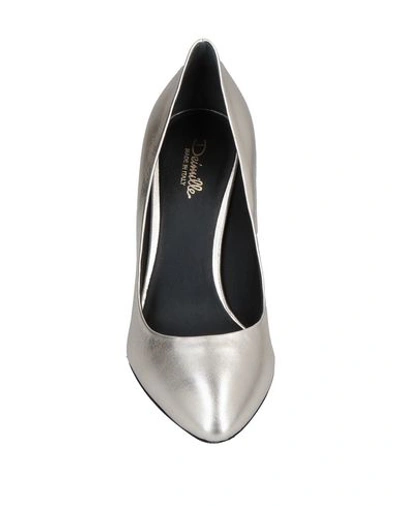 Shop Deimille Woman Pumps Platinum Size 8.5 Soft Leather In Grey