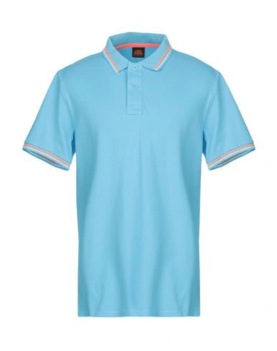 Shop Sundek Polo Shirt In Sky Blue