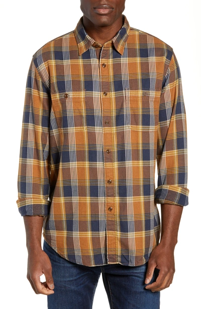 Shop Jcrew Wallace & Barnes Slim Fit Plaid Flannel Shirt In Smokey Thistle