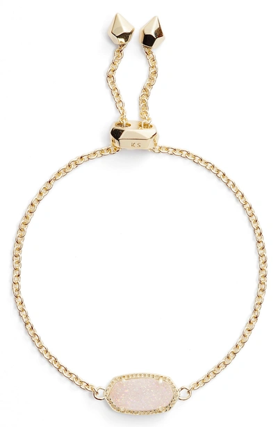 Shop Kendra Scott Elaina Bracelet In Iridescent Drusy/ Gold
