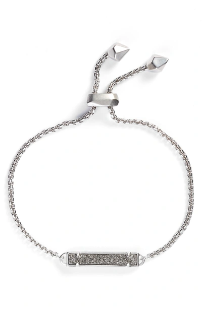 Shop Kendra Scott Stan Bracelet In Platinum Drusy/ Silver