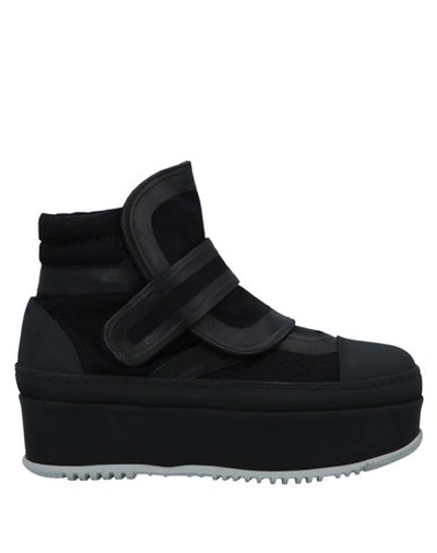 Shop Marni Woman Sneakers Black Size 10 Textile Fibers, Soft Leather