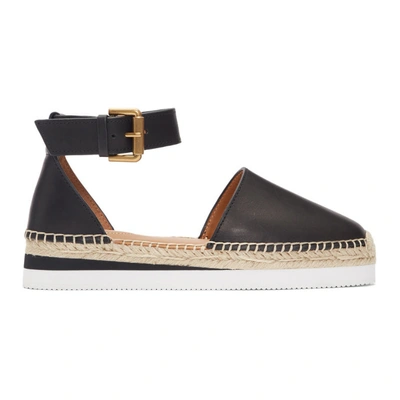 Shop See By Chloé See By Chloe Black Glyn Espadrilles In 999 Nero