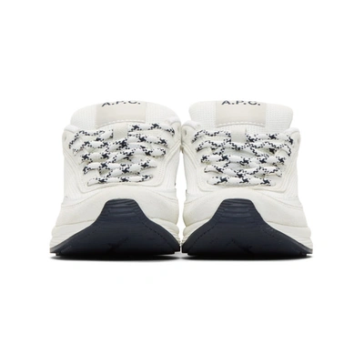 Shop A.p.c. White Mesh Sneakers In Aab Blanc