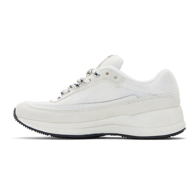Shop A.p.c. White Mesh Sneakers In Aab Blanc