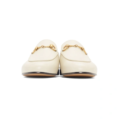 Shop Gucci Off-white Princetown Slip-on Loafers In 9022 White