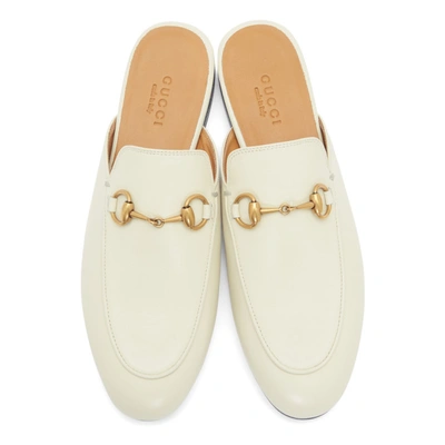 GUCCI GUCCI OFF-WHITE PRINCETOWN SLIP-ON LOAFERS 