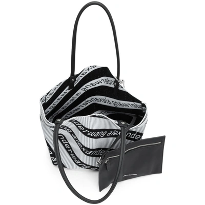 Shop Alexander Wang Black And White Jacquard Roxy Tote In 995 Blk/wht