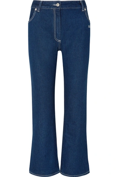 Shop Off-white High-rise Bootcut Jeans In Blue