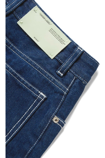 Shop Off-white High-rise Bootcut Jeans In Blue