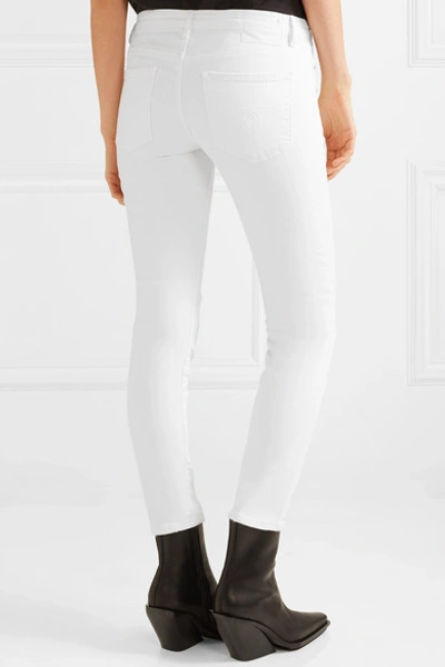 Shop R13 Boy Skinny Cropped Jeans In White
