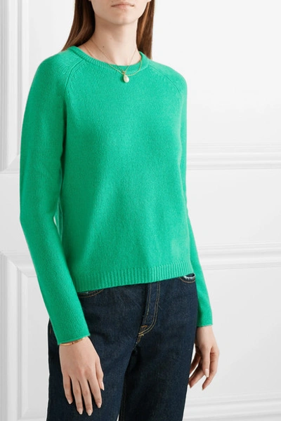 Shop Allude Cashmere Sweater In Jade
