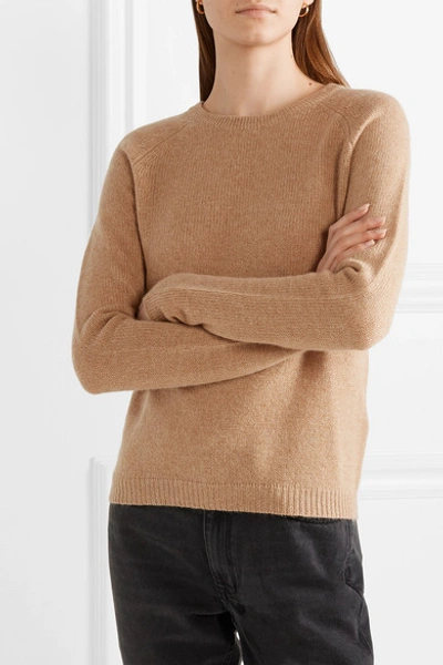 Shop Allude Cashmere Sweater In Camel