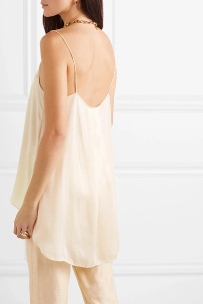 Shop Arje Washed-silk Camisole In Cream