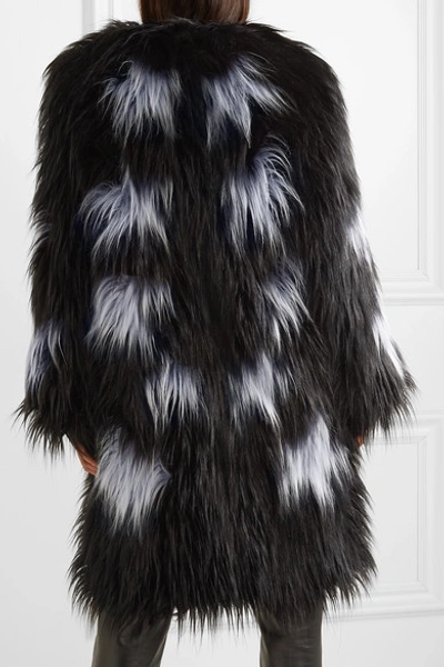 Shop A Perdifiato Kim Faux Fur Coat In Black
