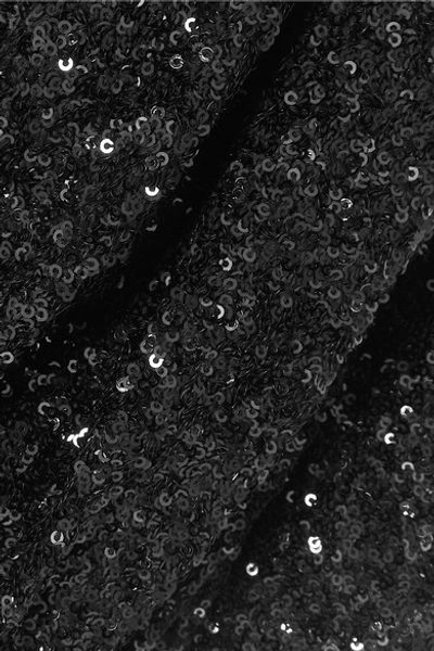 Shop Attico Twist-front Sequined Crepe Top In Black