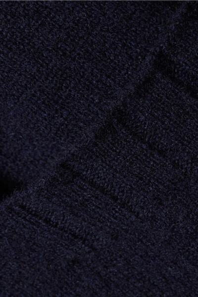 Shop Allude Cashmere Cardigan In Navy