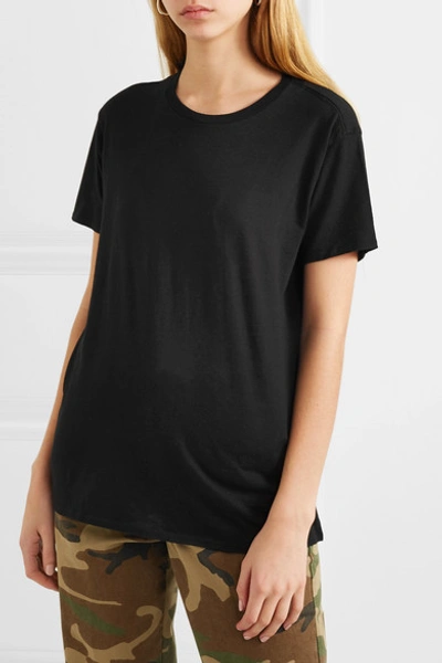 Shop R13 Boy Cotton And Cashmere-blend T-shirt In Black