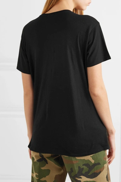 Shop R13 Boy Cotton And Cashmere-blend T-shirt In Black