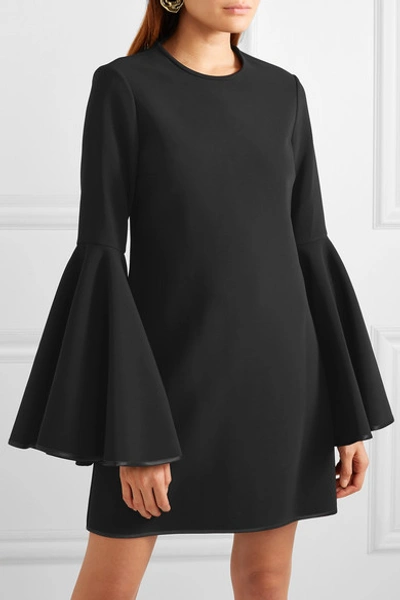 Shop Ellery Dogma Satin-trimmed Cady Mini Dress In Black