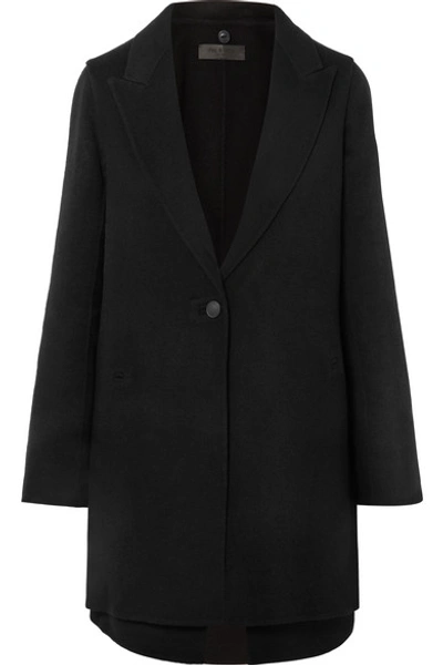 Shop Rag & Bone Kaye Convertible Wool-blend Felt Coat In Black