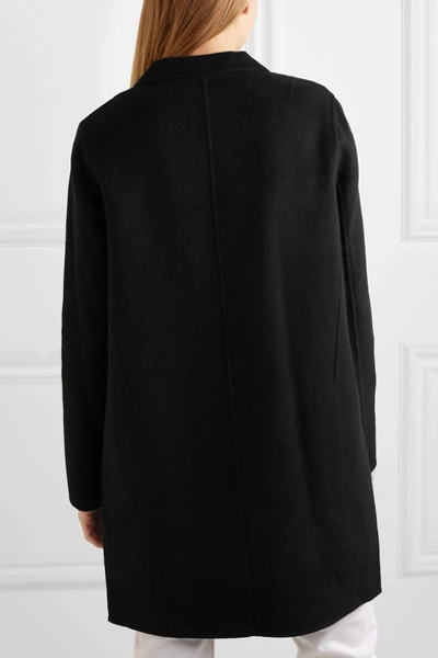 Shop Rag & Bone Kaye Convertible Wool-blend Felt Coat In Black