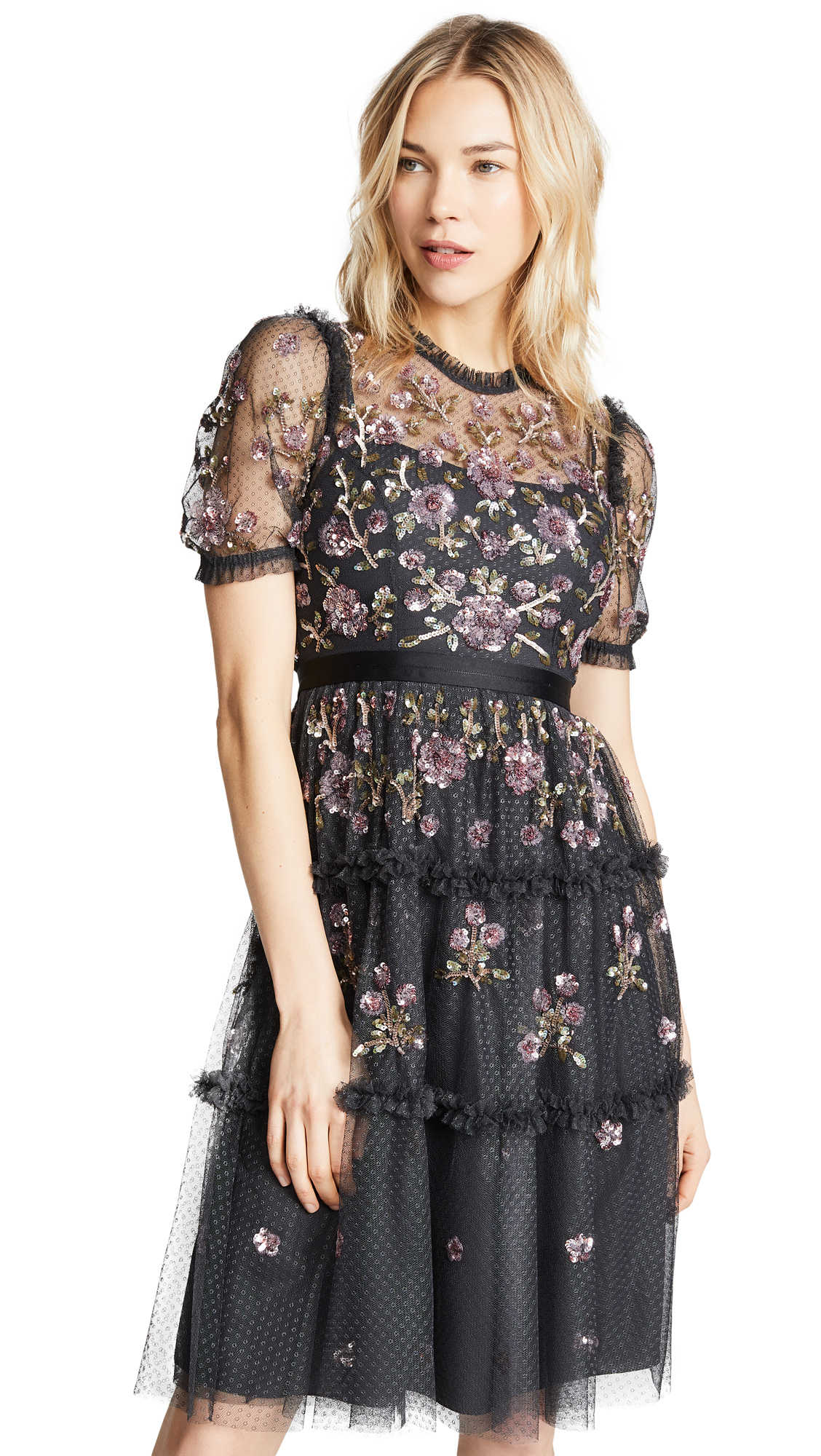 needle and thread carnation sequin dress