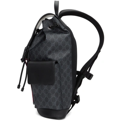 Shop Gucci Black Soft Gg Supreme Backpack In 1071 Black