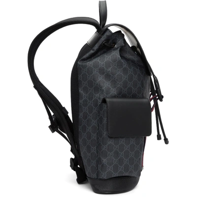 Shop Gucci Black Soft Gg Supreme Backpack In 1071 Black