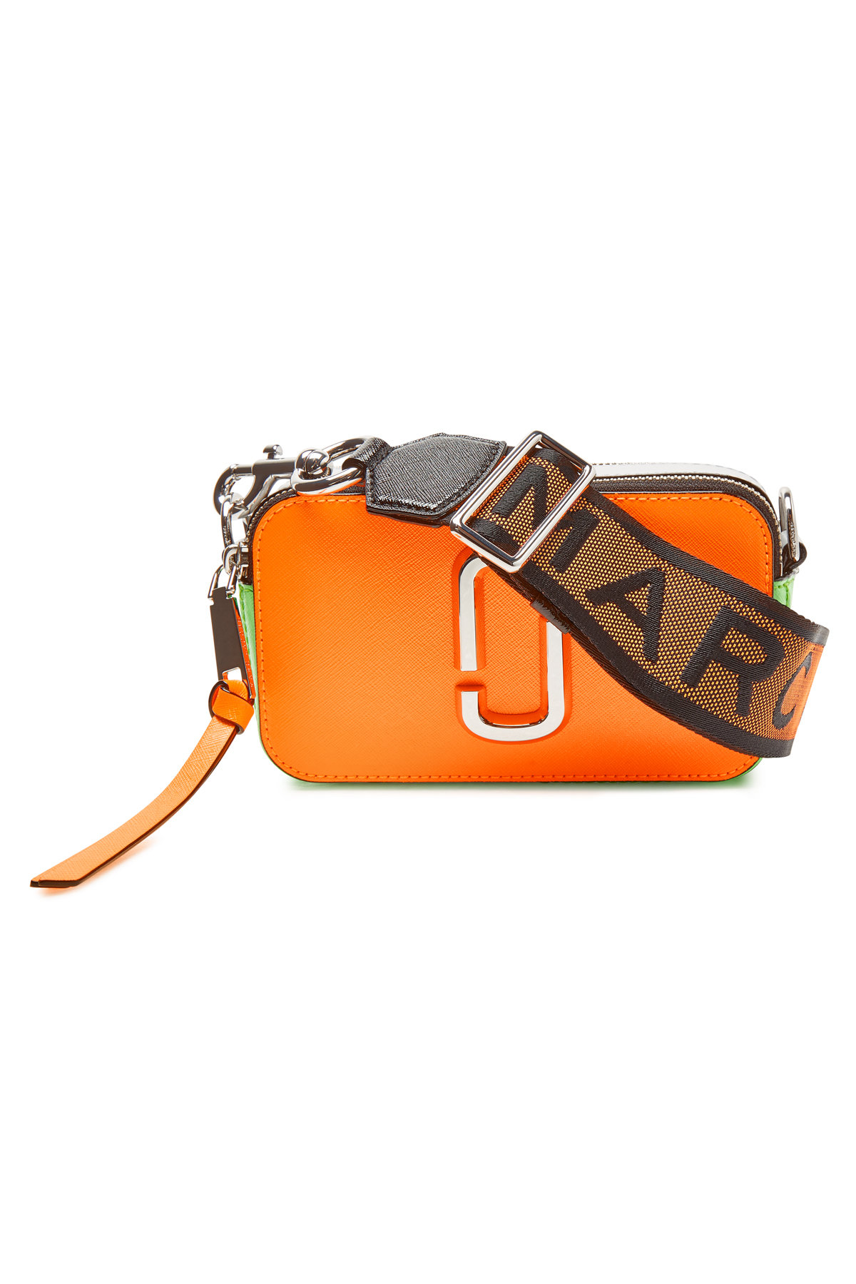 orange leather shoulder bag