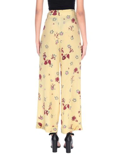 Shop Valentino Casual Pants In Yellow