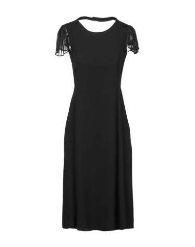 Shop Emporio Armani Midi Dresses In Black