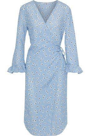 ganni beacon wrap dress