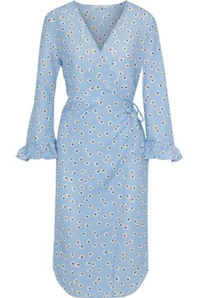 Ganni beacon cheap wrap dress