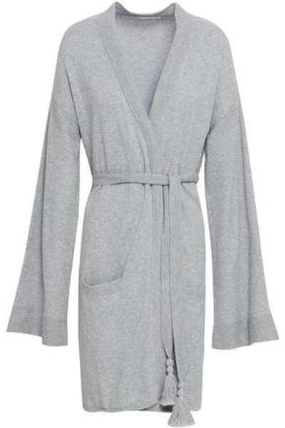 Shop Skin Woman Valora Cotton-blend Robe Stone