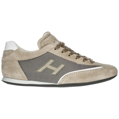 Hogan Men's Shoes Suede Trainers Sneakers Olympia In Beige | ModeSens