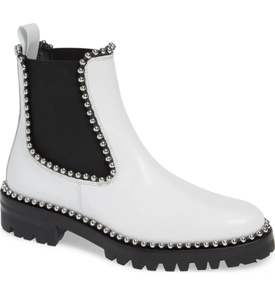 Shop Alexander Wang Spencer Chelsea Boot In White Leather