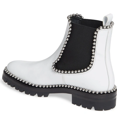 Shop Alexander Wang Spencer Chelsea Boot In White Leather