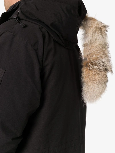 Shop Canada Goose Expedition Coyote Fur Trim Parka In Black