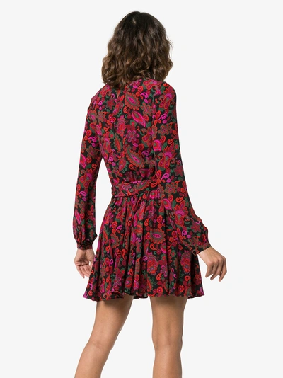 Shop A Peace Treaty Zeke Printed Silk Crepe Mini Dress In Red