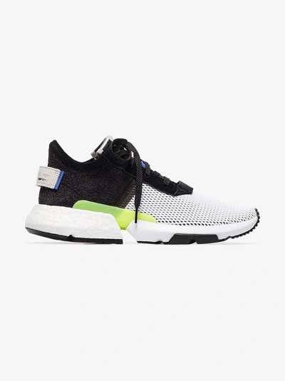 Shop Adidas Originals Adidas White And Black Pod S31 Mesh Sneakers In White/black