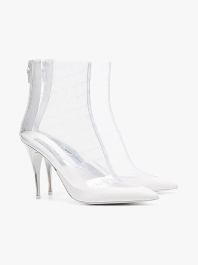 Shop Stella Mccartney Transparent Pvc Ankle Boots In 9068 White