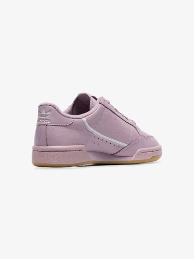 Shop Adidas Originals Adidas Light Purple Continental 80s Leather Sneakers